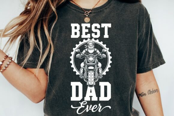 Best Dad Ever Biker Graphic Png: A Designer's Asset for Fatherhood Tributes