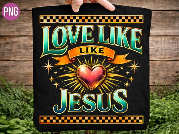Christian Love Like Jesus Graphic PNG for Faith-Based Design