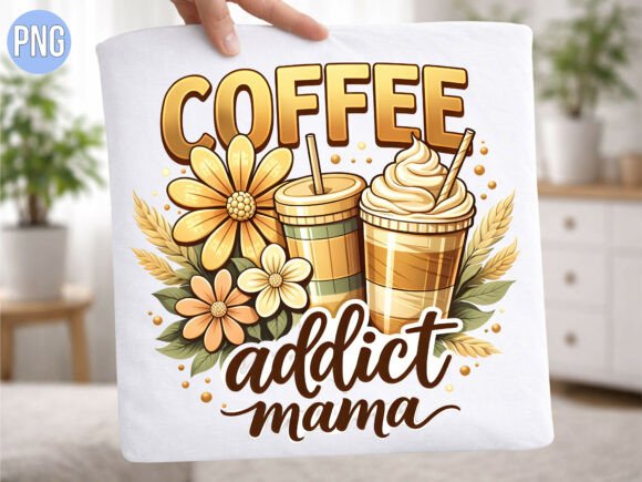 Coffee Addict Mama Floral Graphic: A Designer's Go-To Asset