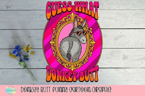 Donkey Butt Funny Cartoon Graphic: A Playful Asset for Modern Brands
