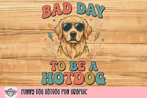 Funny Dog Hotdog Pun Graphic: A Playful Asset for Creative Brands