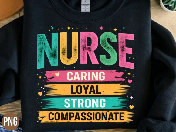 Nurse Caring Loyal Strong: A Graphic for Modern Branding