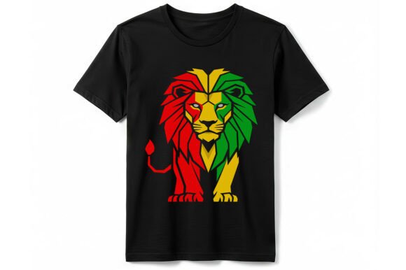 Pan-African Lion Graphic T-shirt: Wear Your Heritage