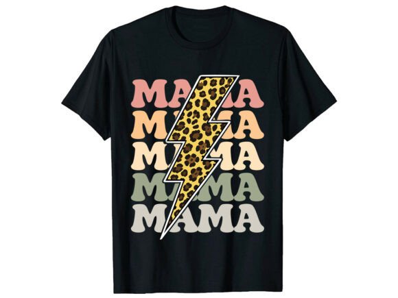 Retro Mama Leopard Graphic T-Shirt: Bold Style Meets Edgy Design