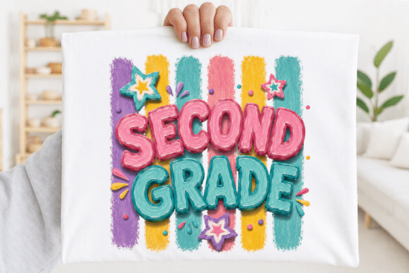 Second Grade PNG, Back to School Graphic for Creative Projects