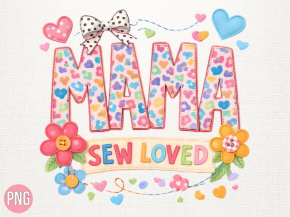 Sew Loved Mama Leopard Floral Graphic: A Design Asset Review